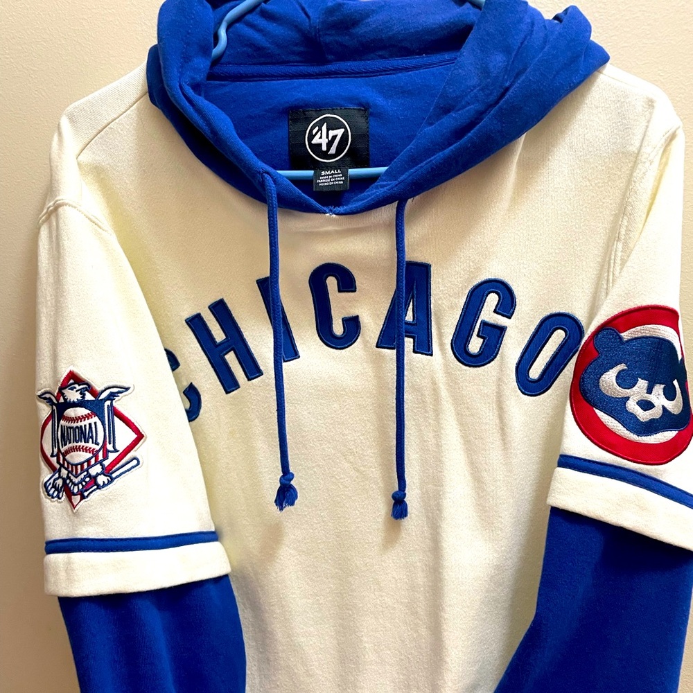 Chicago Cubs Men’s 47 Brand Cooperstown Cream Shortstop Pullover Hoodie